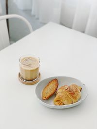 Close-up of breakfast on table