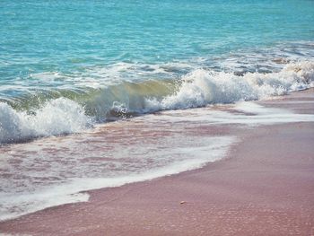 Waves splashing on beach