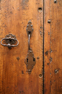 Close-up of wooden door