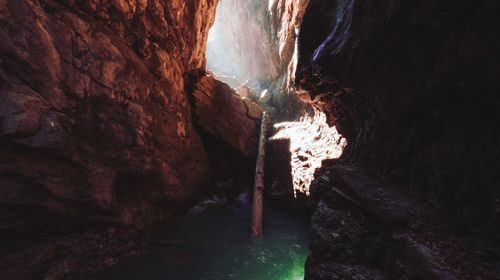 Rock formations in cave