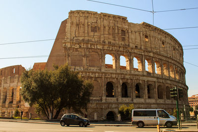 View of historical building against clear sky