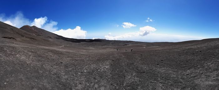 Scenic view of arid landscape against sky