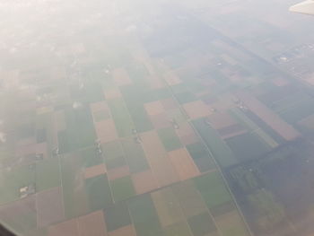 Aerial view of agricultural landscape