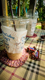 Close-up of drink on table