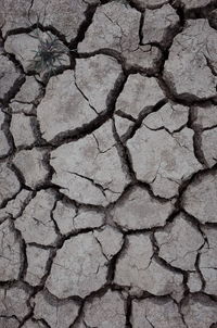 Full frame shot of cracked land