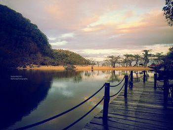 Pier on lake