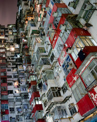 Low angle view of residential buildings in town