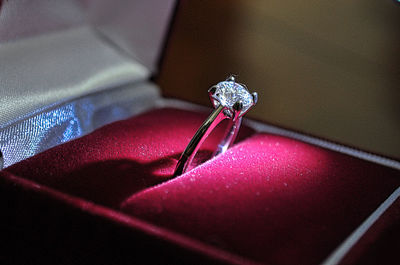 Close-up of wedding rings