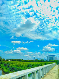 Scenic view of bridge against sky