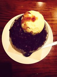 Close-up of served food