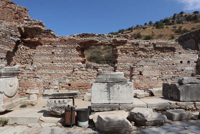 Ruins of the ancient city ephesus, the ancient greek city in turkey