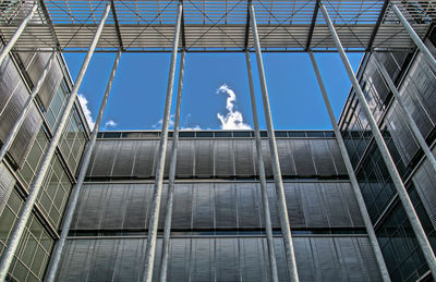 Low angle view of modern building against sky