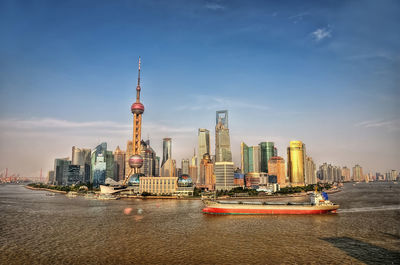 View of modern buildings against sky