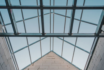 Low angle view of skylight