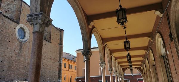 Low angle view of buildings against sky