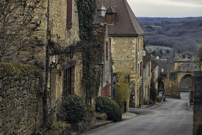 Street amidst buildings in town