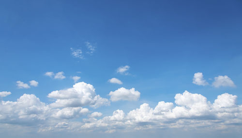 Low angle view of clouds in blue sky