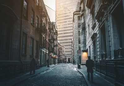 Narrow alley in city