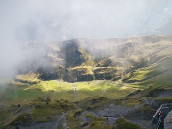 Aerial view of landscape against sky