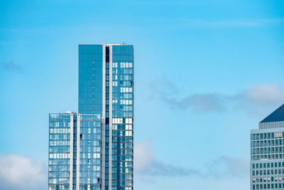 Close up view of the skyscrapers in london, uk.