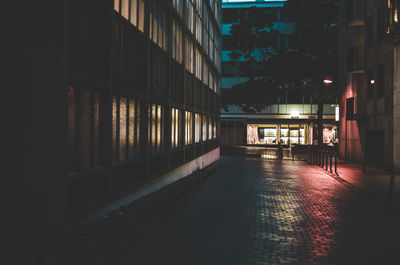 Illuminated city at night