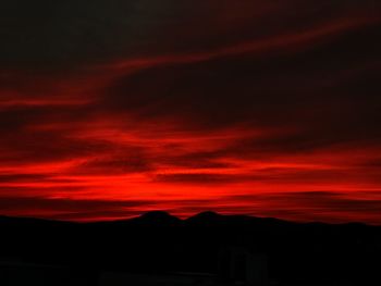 Scenic view of dramatic sky during sunset