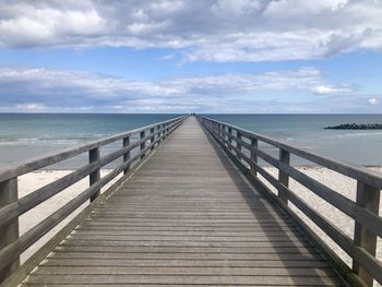 Pier over sea against sky