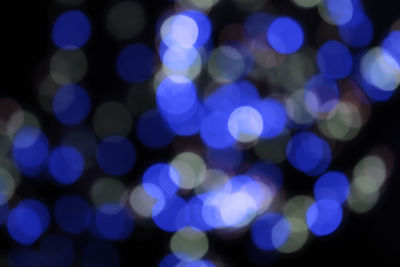 Defocused image of illuminated light bulbs