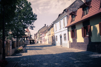 Street amidst buildings in town