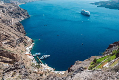 High angle view of beach