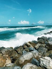 Scenic view of sea against sky