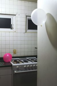 View of balloons at home