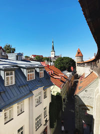 View of tallinn old town from the fortress wall