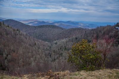 Scenic view of mountain range