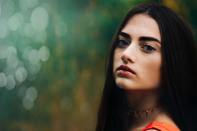 Portrait of beautiful young woman