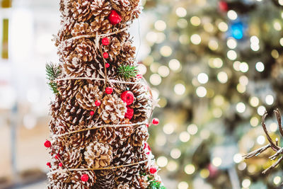 Close-up of christmas tree