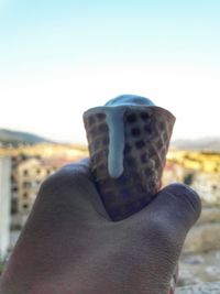 Close-up of cropped hand