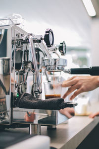 Man preparing food at restaurant