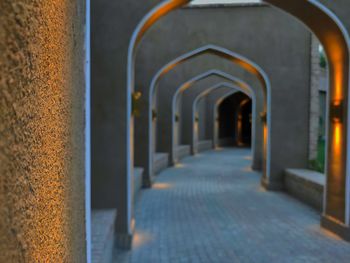 Empty corridor of building