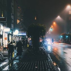 City street at night