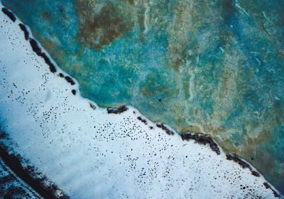 High angle view of sea shore