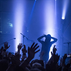 Group of people at music concert