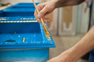 Close-up of man working