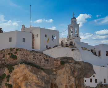 Exterior of historic building against sky