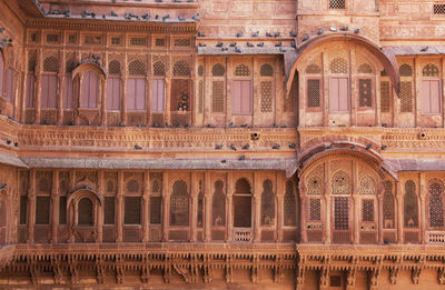 Full frame shot of mehrangarh fort windows