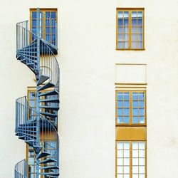 Exterior spiral stairs