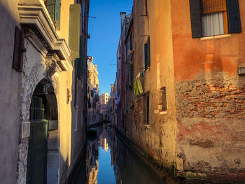 Canal amidst buildings in city