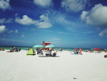 Group of people on beach