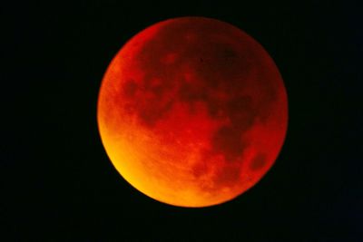 Moon in sky at night