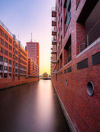 Hamburg's speicherstadt, architecture of columbus haus with other city buildings